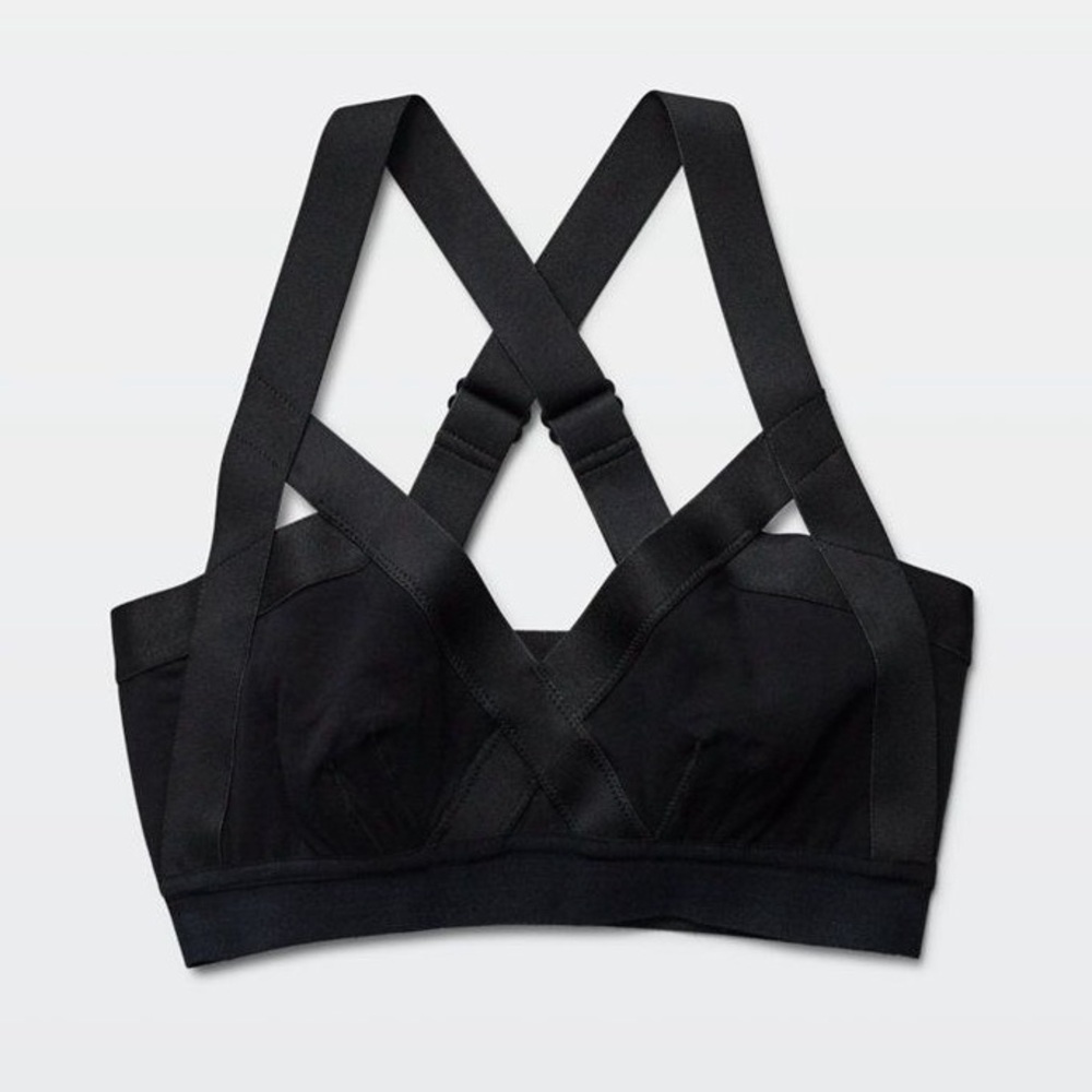 Aritzia Community Black Lounge Bra with Sheer Detail
